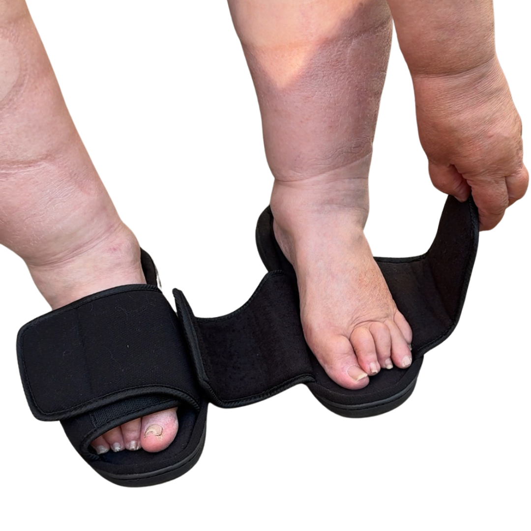 👣 Super-Wide & Adjustable Slippers for Swollen Feet – Ultimate Comfort for Men & Women
