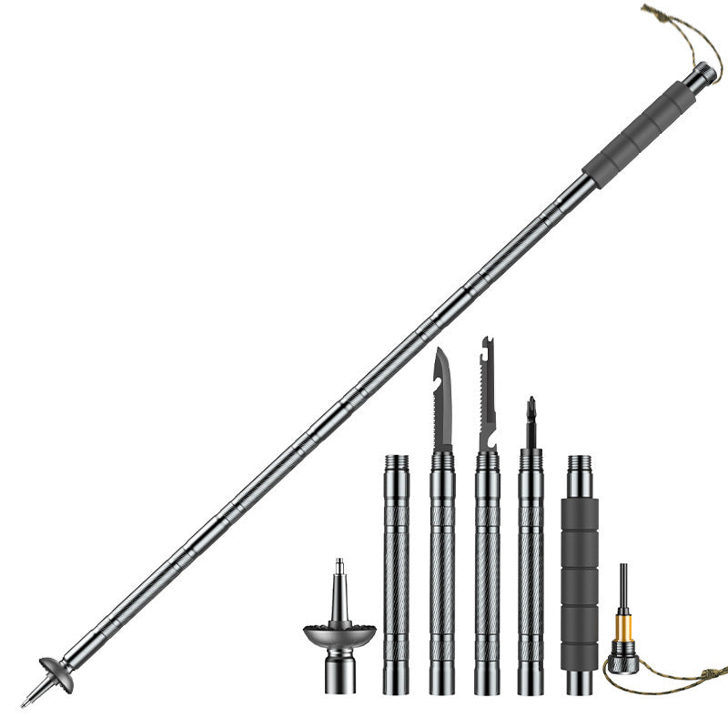 Multifunctional Hiking Trekking Poles Lightweight Collapsible Walking Stick