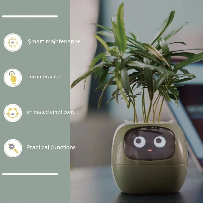 plant pot with electric face Smart Planter - Over 49 Rich Expressions