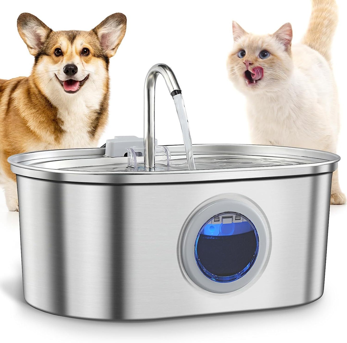 Stainless Steel Cat Water Fountain – Vet-Approved Hydration for Healthy Pets