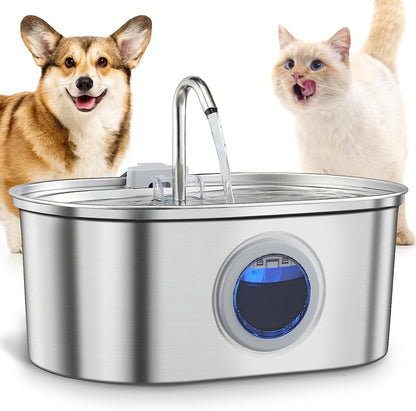 Stainless Steel Cat Water Fountain – Vet-Approved Hydration for Healthy Pets
