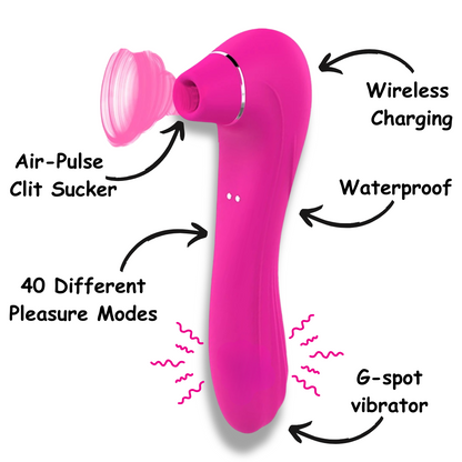 Luxury Women’s Massage Vibrator – Dual Stimulation with 40 Pleasure Modes