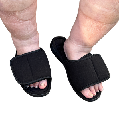 👣 Super-Wide & Adjustable Slippers for Swollen Feet – Ultimate Comfort for Men & Women
