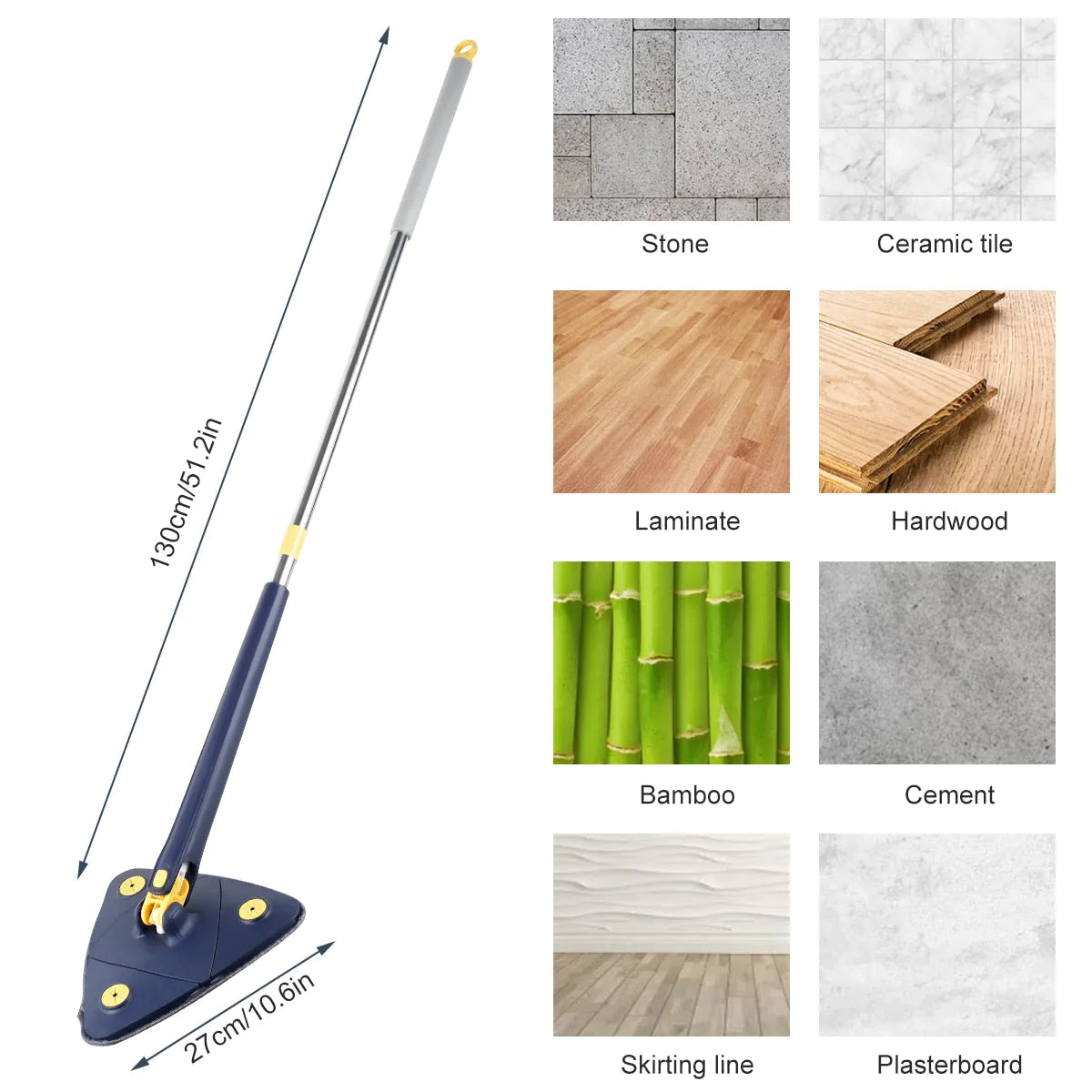 Well Home Market™ Triangular Spin Mop